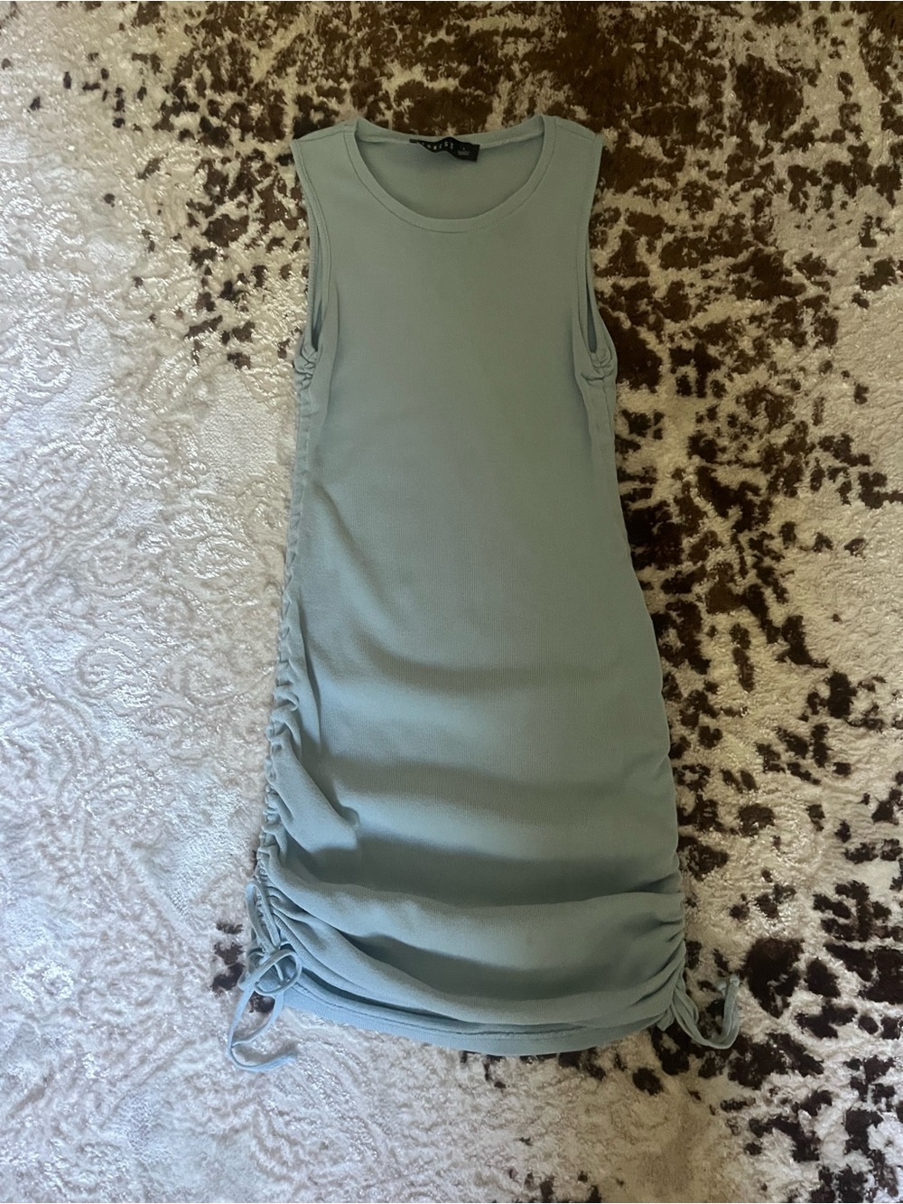 Lioness Sky Blue Ruched Tank Mini Dress